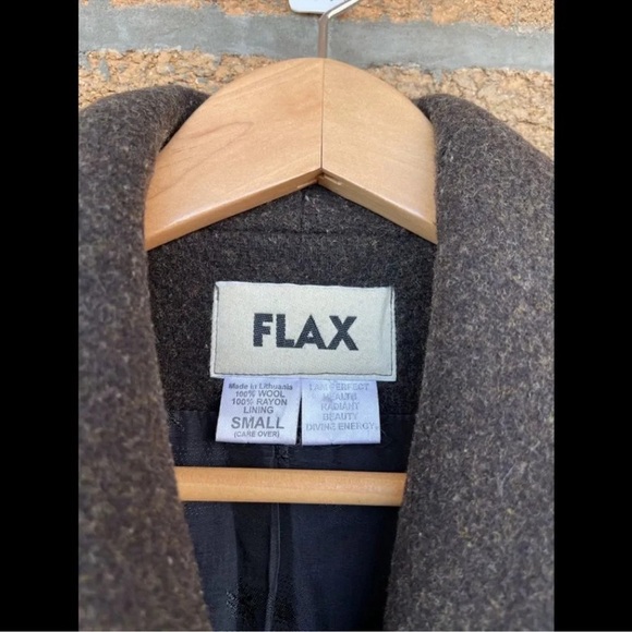 Flax wool coat size small - Picture 3 of 10